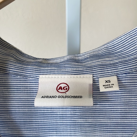 AG Audryn beautiful linen blend blue stripe tunic - Picture 8 of 15